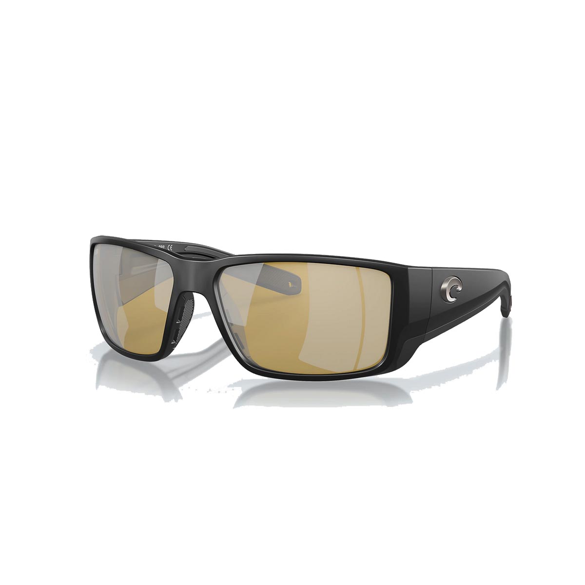 Costa Blackfin PRO Sunglasses Polarized in Matte Black with Sunrise Silver Mirror 580G